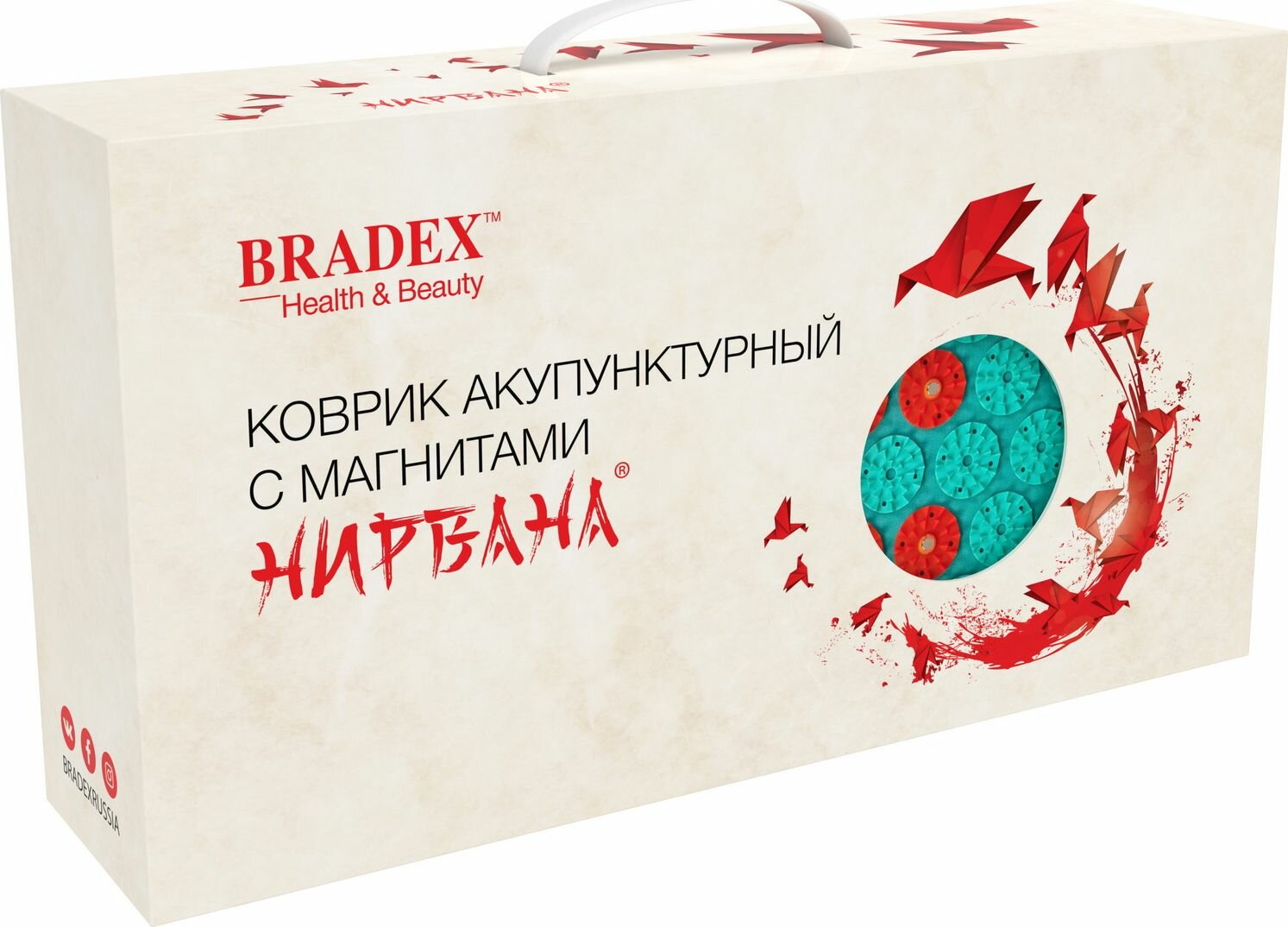 BRADEX Коврик акупунктурный Нирвана с магнитами, бирюзовый, BRADEX - фотография № 10