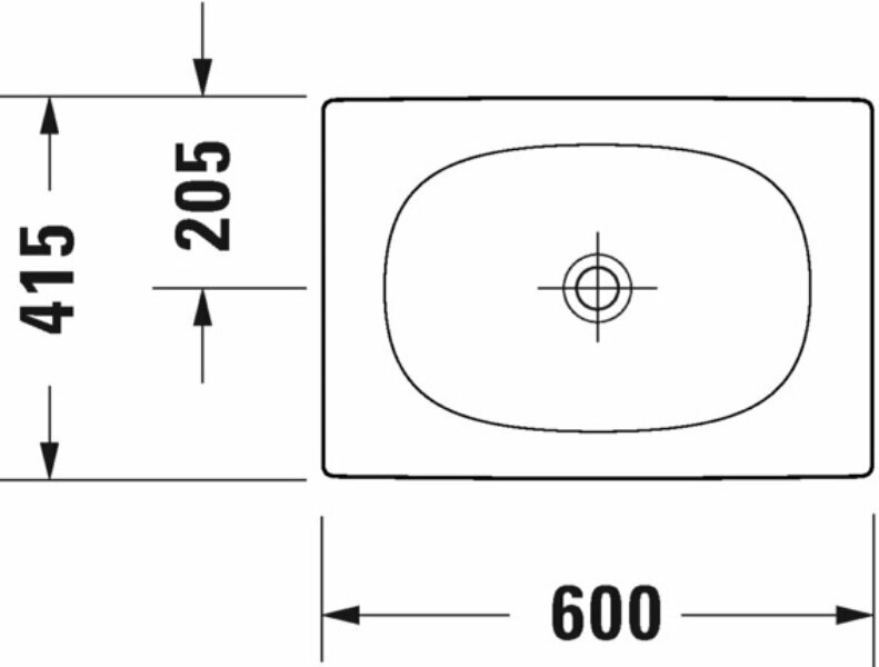 Раковина Duravit Viu накладная 600х415х100мм, без перелива, без отв, с креплением, белый (2358600000) - фотография № 3