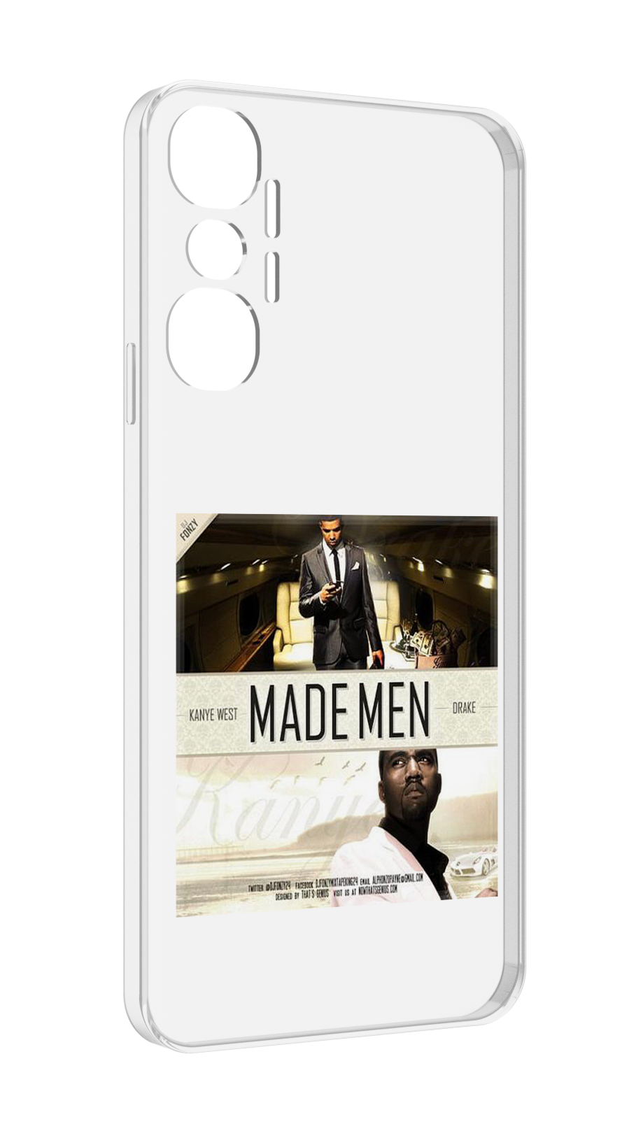фото Чехол MyPads Kanye West & Drake - Made Men для Infinix Hot 20 4G задняя-панель-накладка-бампер