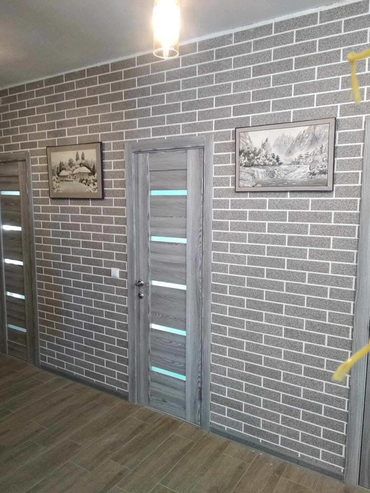 Стеновые панели АМК под кирпич, гибкий клинкер для отделки стен, микс 200 - фотография № 8