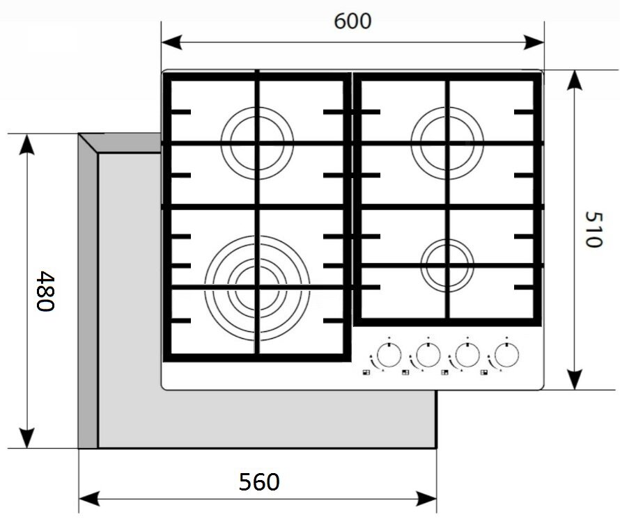 Варочная поверхность газовая AKPO PGA 604 IGC-T WH - фотография № 3