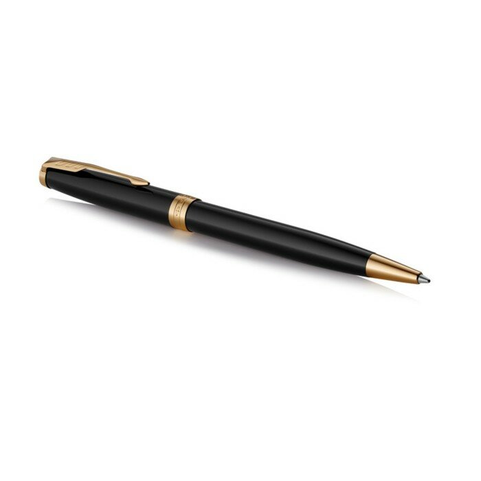 Parker Ручка шариковая Parker Sonnet Core LaqBlack GT M, корпус чёрный глянцевый/ золото, чёрные чернила (1931497)