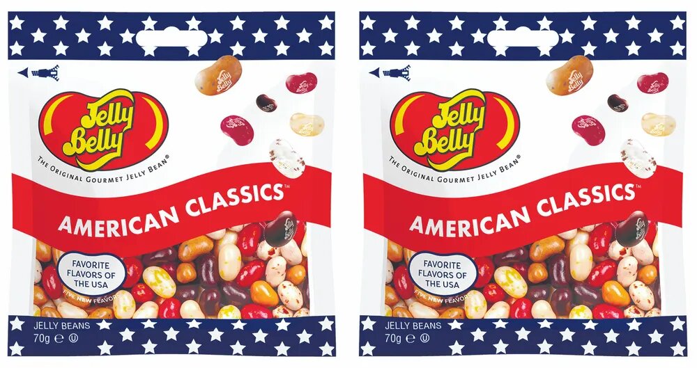 Драже жевательное Jelly Belly Американская классика 70 г пакет 2 шт.