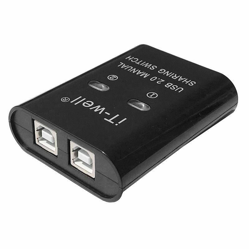IT-Well USB-устройство общего доступа к принтеру 2 в 1 MyPads 2-портовый ручной KVM-переключатель