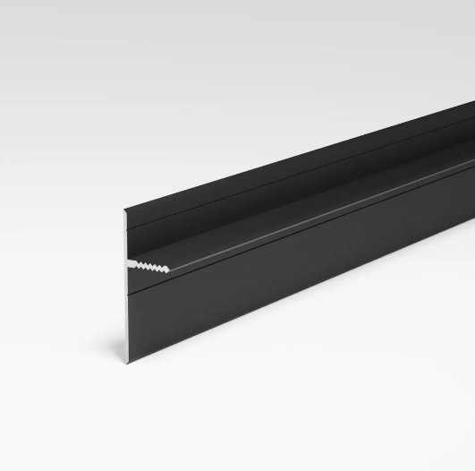 ПО-146 профиль/плинтус теневой алюминиевый черный 2700х14х43.9 мм метр