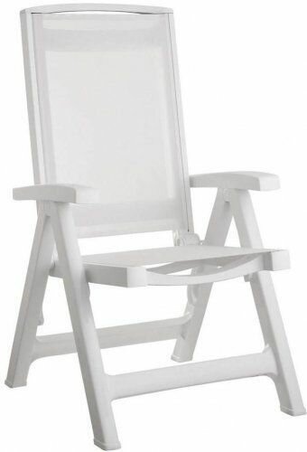 Кресло-шезлонг пластиковое ReeHouse Esmeralda Lux Белый - фотография № 1