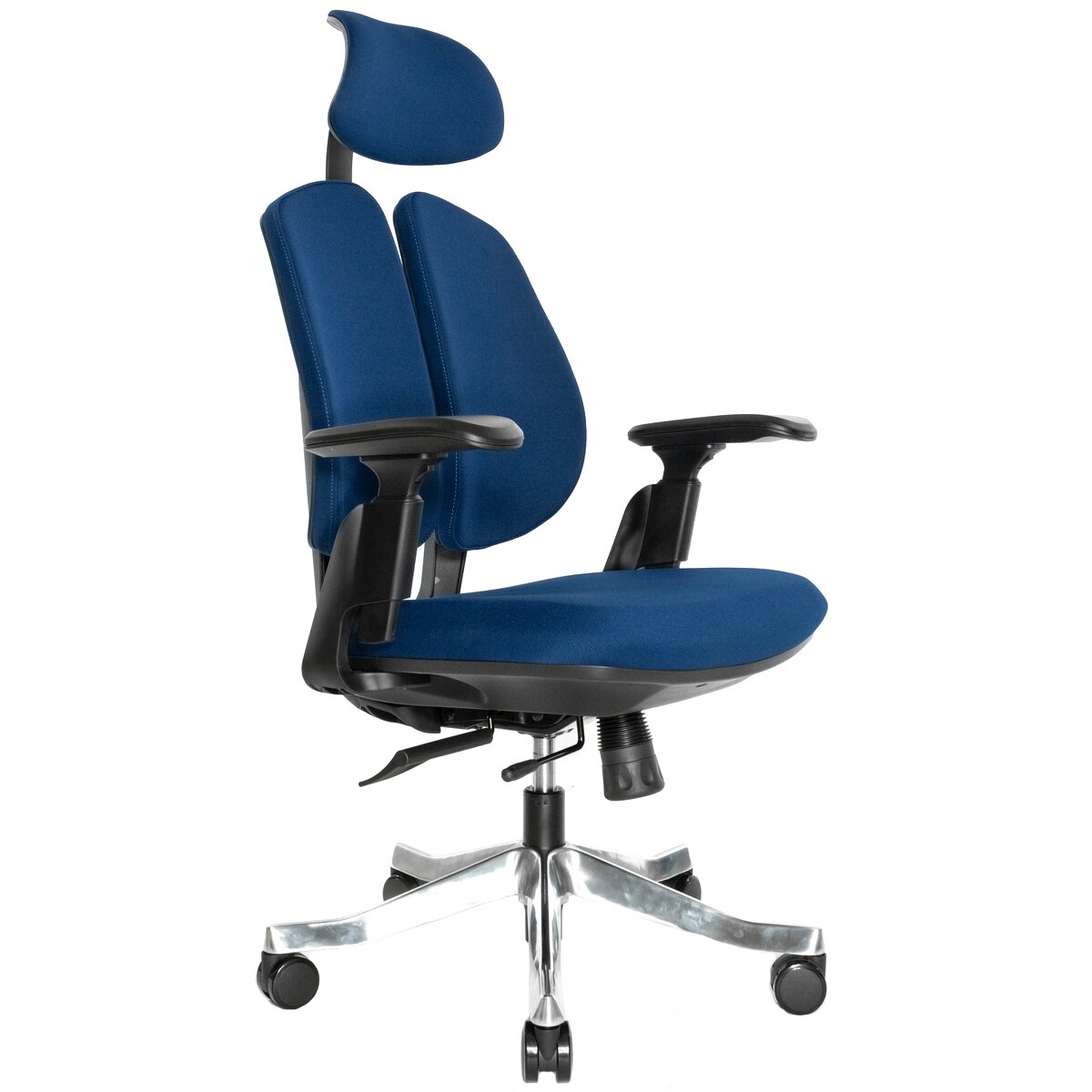 FALTO ортопедическое офисное кресло Orto Bionic А-92-2 Fabric (синее, каркас черный)