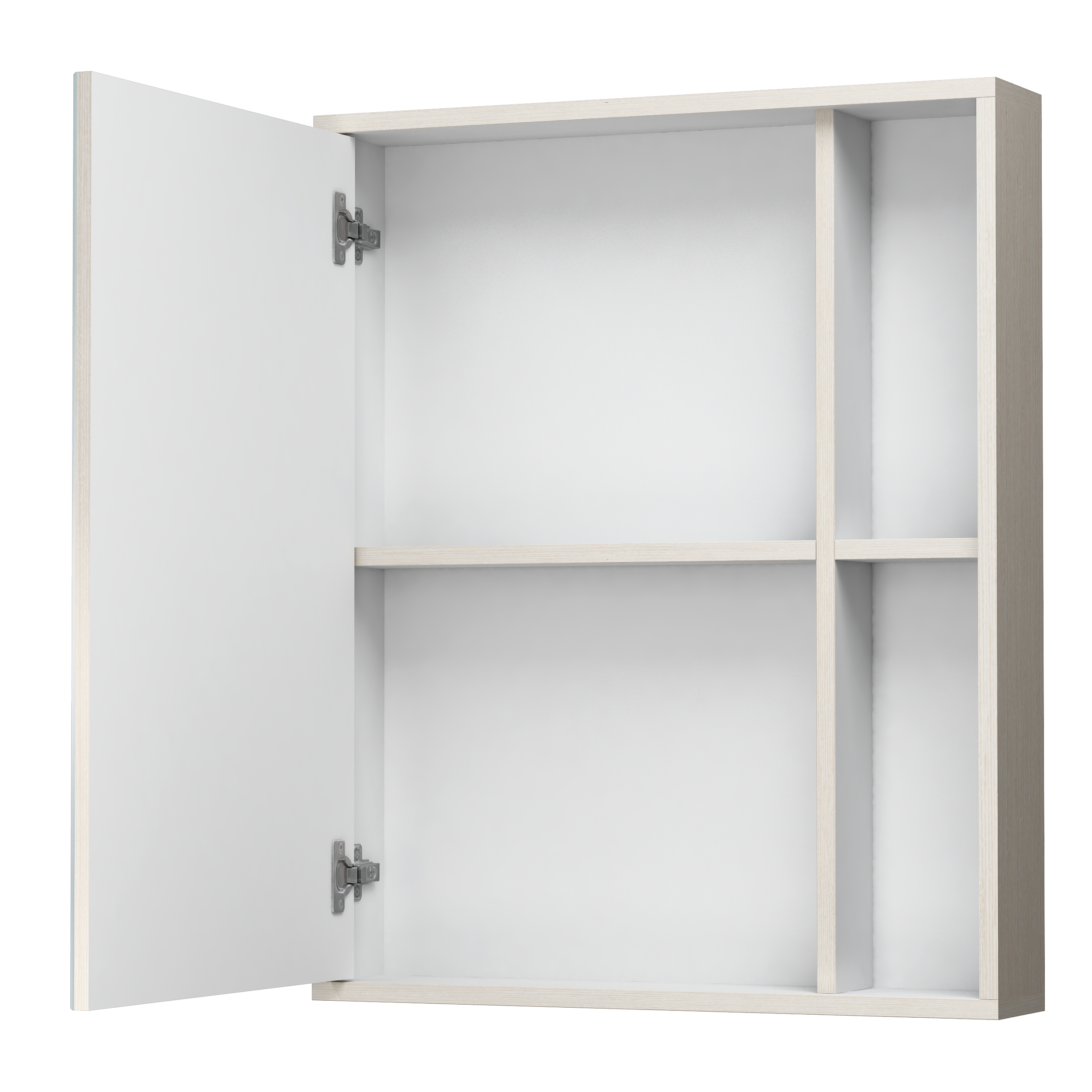 Шкаф-зеркало "Я мебель" Лотос 60 белый, 60.7х14.6х68.4 см - фотография № 3