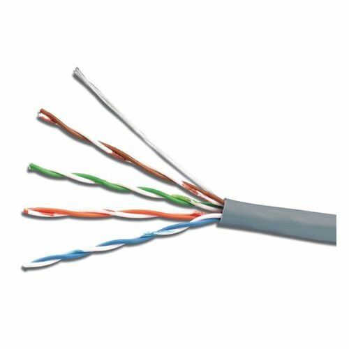 Кабель сетевой UTP cat.5E 100м 4 пары 24AWG 0.50мм алюминий омедненный одножильный (solid) серый