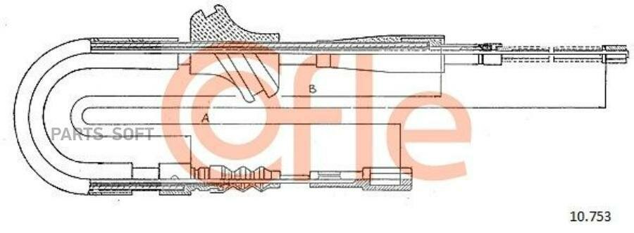 COFLE 92.10.753 Трос стояночного тормоза