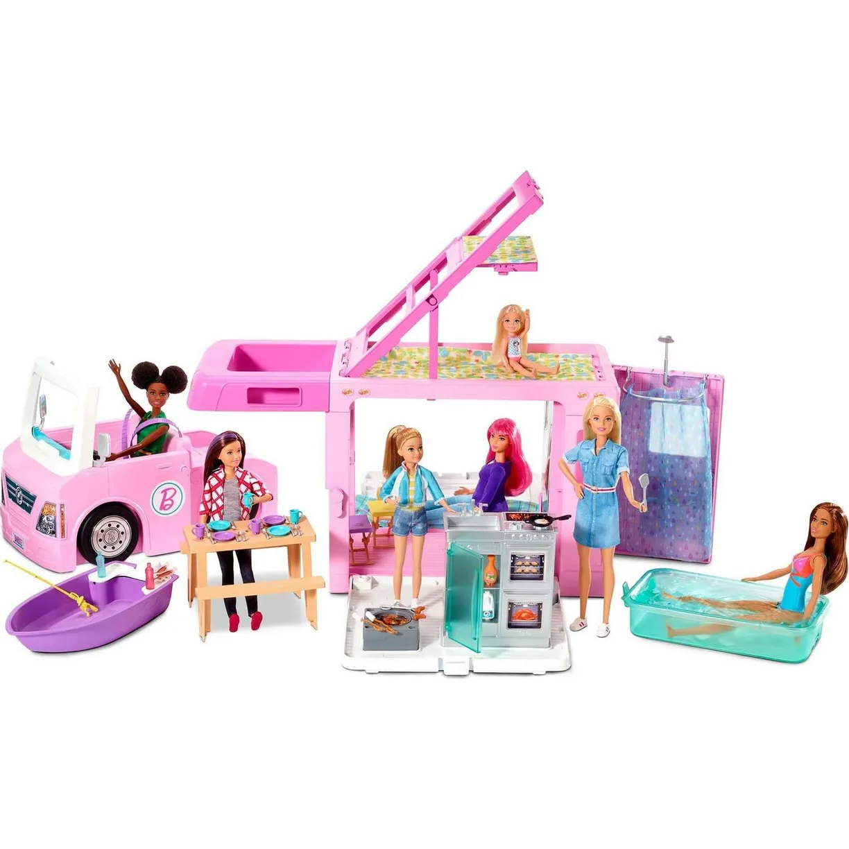 Игровой набор Barbie Кемпер 3 в 1 (GHL93) - фото №1
