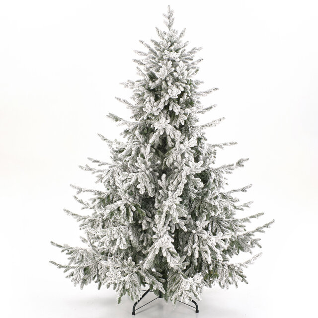 Ель искусственная Царь Елка Раскидистая Премиум заснеженная литая+флок 210 см новогодняя елка.