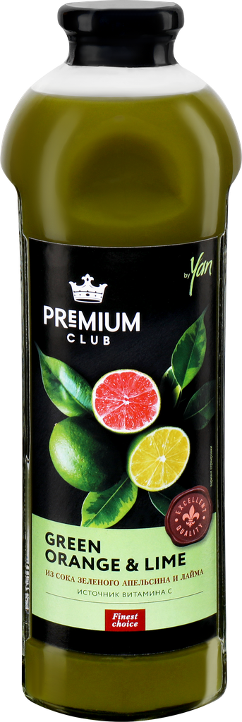 Напиток сокосодержащий PREMIUM CLUB из зеленого апельсина и лайма, 0.93л