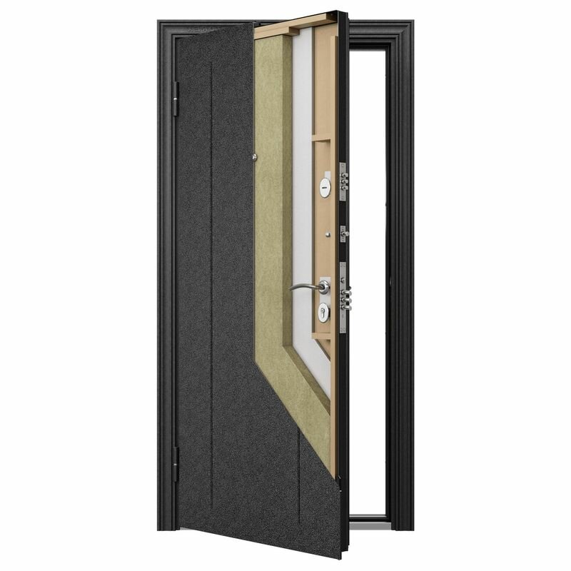 Дверь входная для квартиры Torex Flat L 860х2050 левый, тепло-шумоизоляция антикоррозийная защита, замки 4-го и 2-го класса защиты, серый - фотография № 5