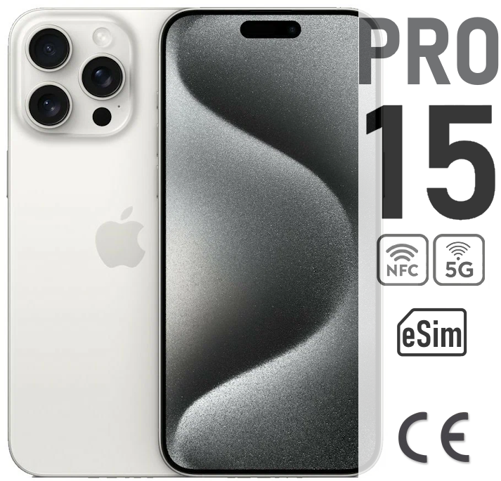 Смартфон Apple iPhone 15 Pro 256 ГБ, Dual еSIM, белый титан