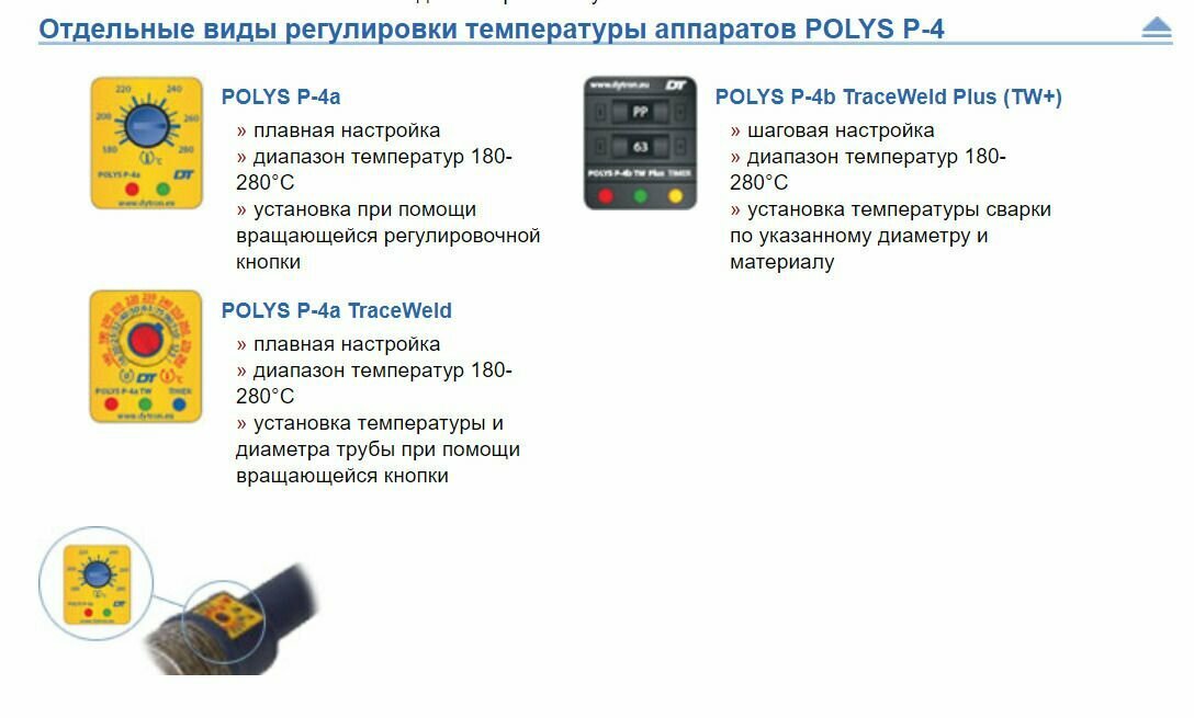 Комплект для сварки пластиковых труб DYTRON P-4B 1200W TW PROFI blue (40-90мм)(гарантия 5 лет) утюг для полипропиленовых труб (D04990) - фотография № 6