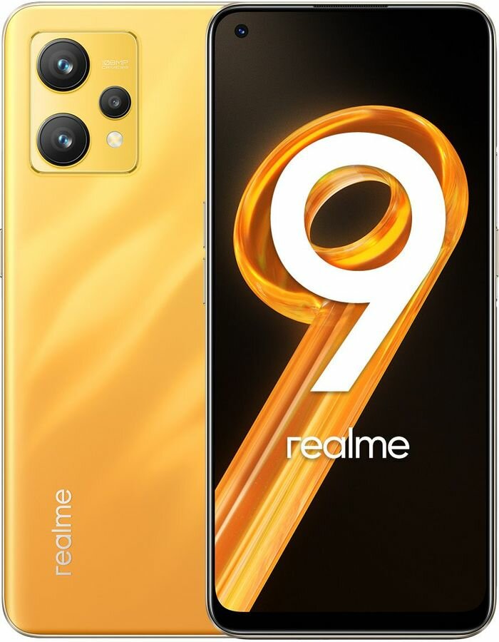 Смартфон REALME 9 4G RMX3521 128Gb 8Gb оранжевый 3G 4G 2Sim 6.4" Super AMOLED 1080x2400 And12 108Mpi (6045409)