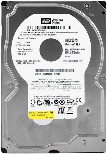 Жесткий диск Western Digital WD Re 320 ГБ WD3200YS