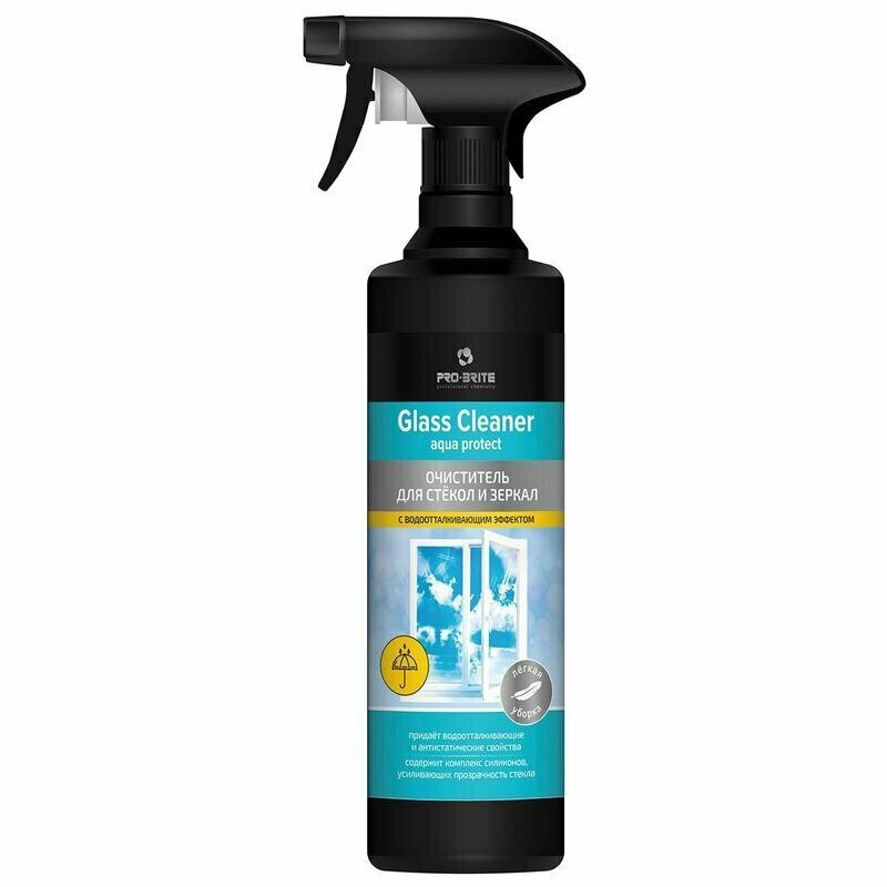 Средство для стекол и зеркал Pro-Brite Glass cleaner aqua protect 500 мл, 1511561 - фотография № 2