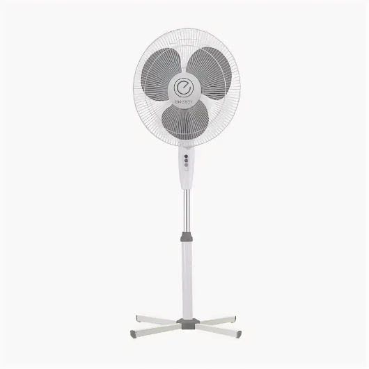 Вентилятор напольный Мощный, белый, 40 Вт, 3 скорости, d=40см, высота макс=125см, поворотный - фотография № 3