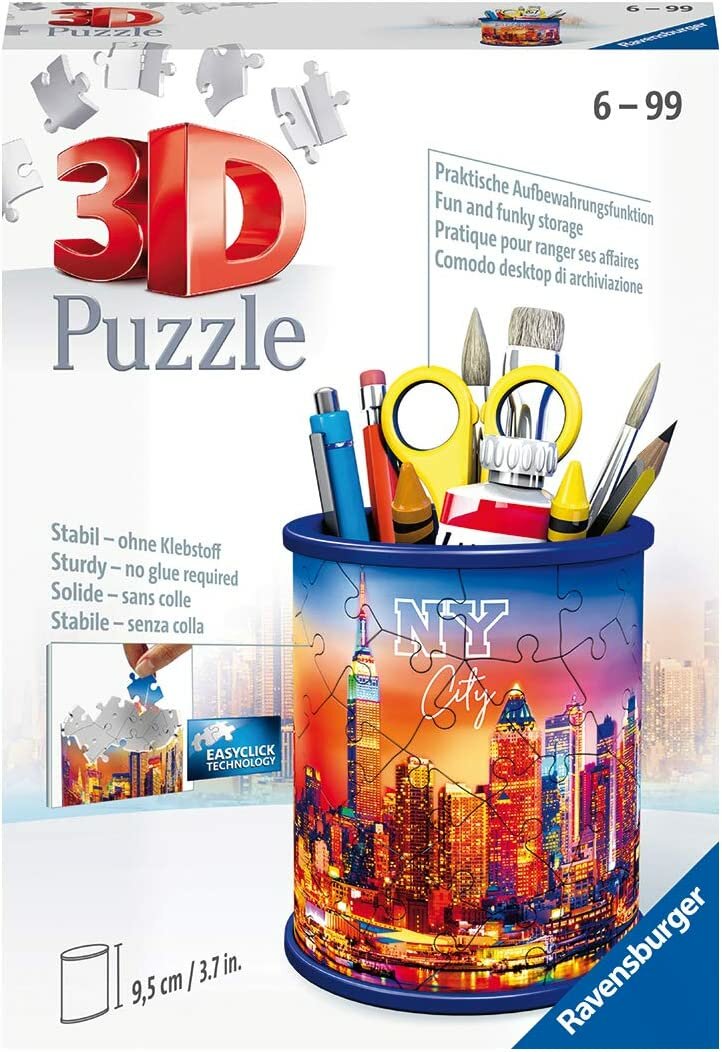 Ravensburger. Пазл карт. 3D 72 "Стакан для карандашей Скайлайн NY" арт.11201