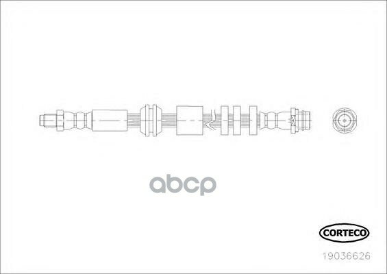 Шланг Тормозной Передн Land Rover: Freelander Ii. 2.2 Td4, 3.2 I 10.06- Corteco арт. 19036626