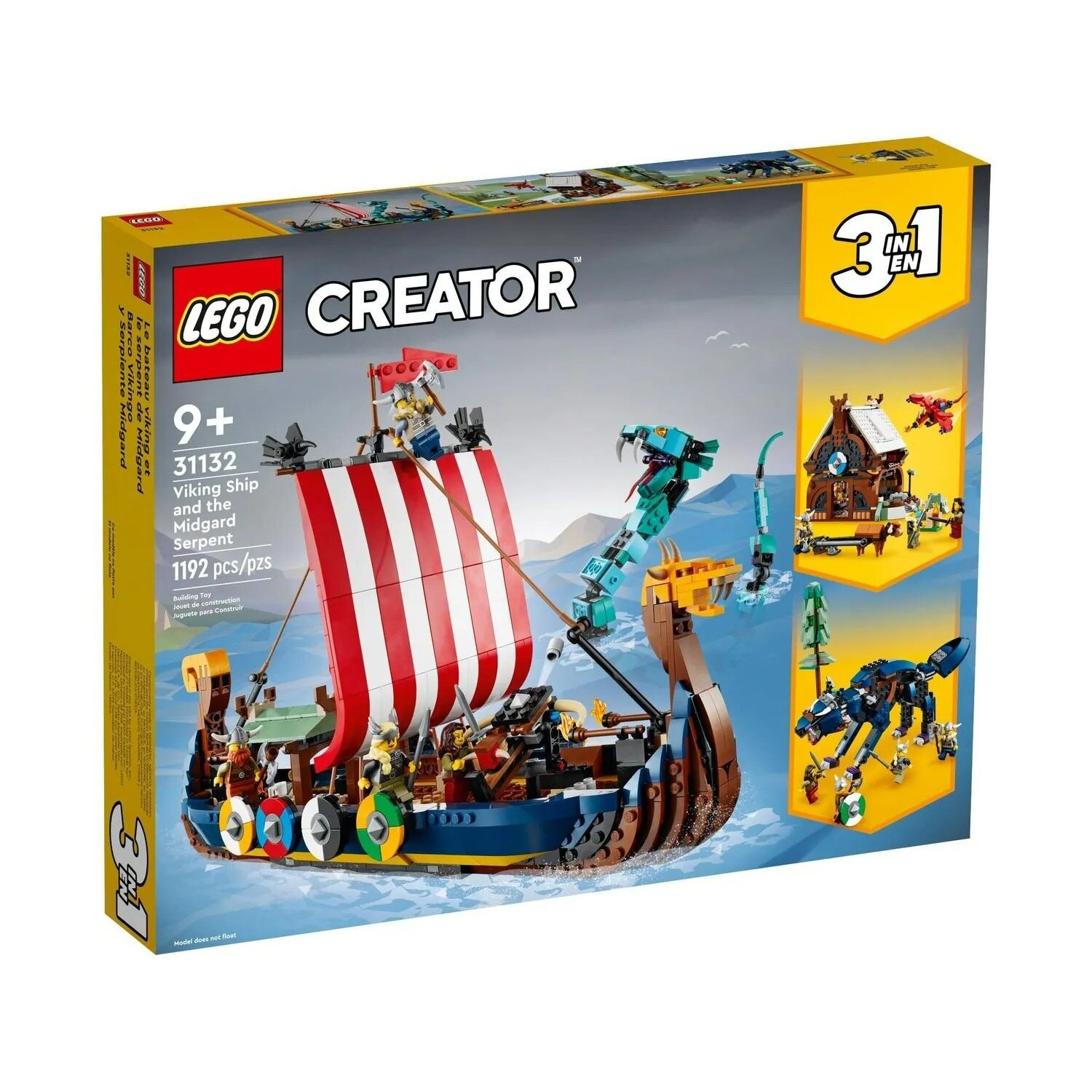 Конструктор LEGO Creator Viking Ship and the Midgard Serpent 1192 детали