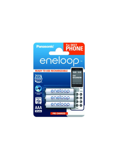 Аккумулятор Panasonic Eneloop (BK-4MCCE/3DE), ААA, 750mAh, 3шт блистер