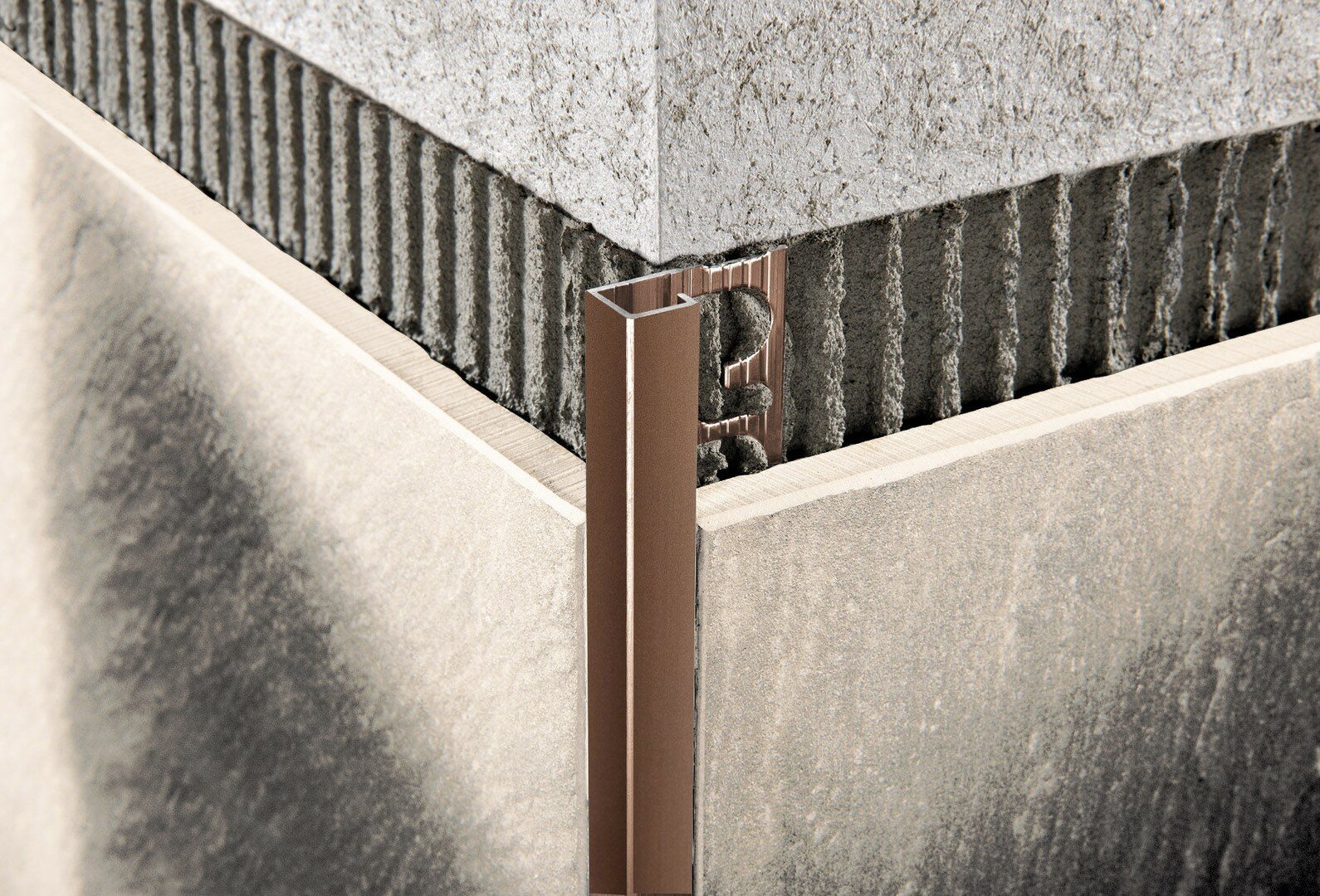 PROJOLLY SQUARE - Алюминиевый профиль анодированный цвет медь матовая размер 10 мм длина 2.7 метра. PROGRESS PROFILES - фотография № 1