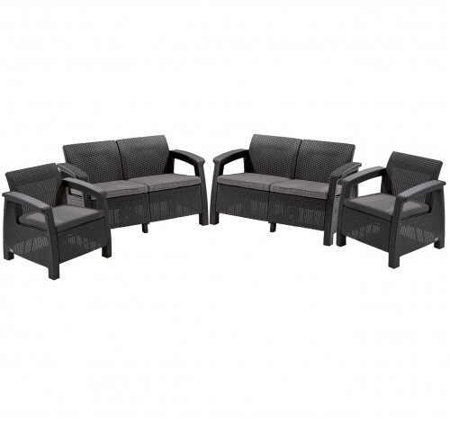 Комплект мебели Keter Corfu Rest в ассортименте 17208436 графит