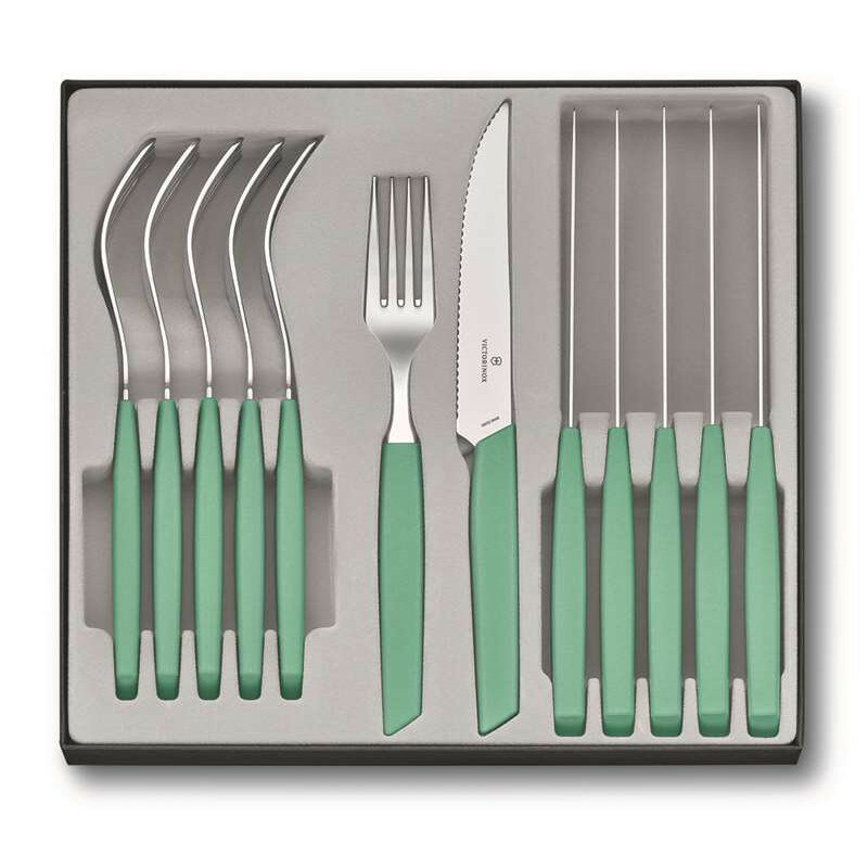 Victorinox Набор столовых приборов на 6 персон Swiss Modern: 6 столовых ножей, 6 вилок (6.9096.12W41.12)