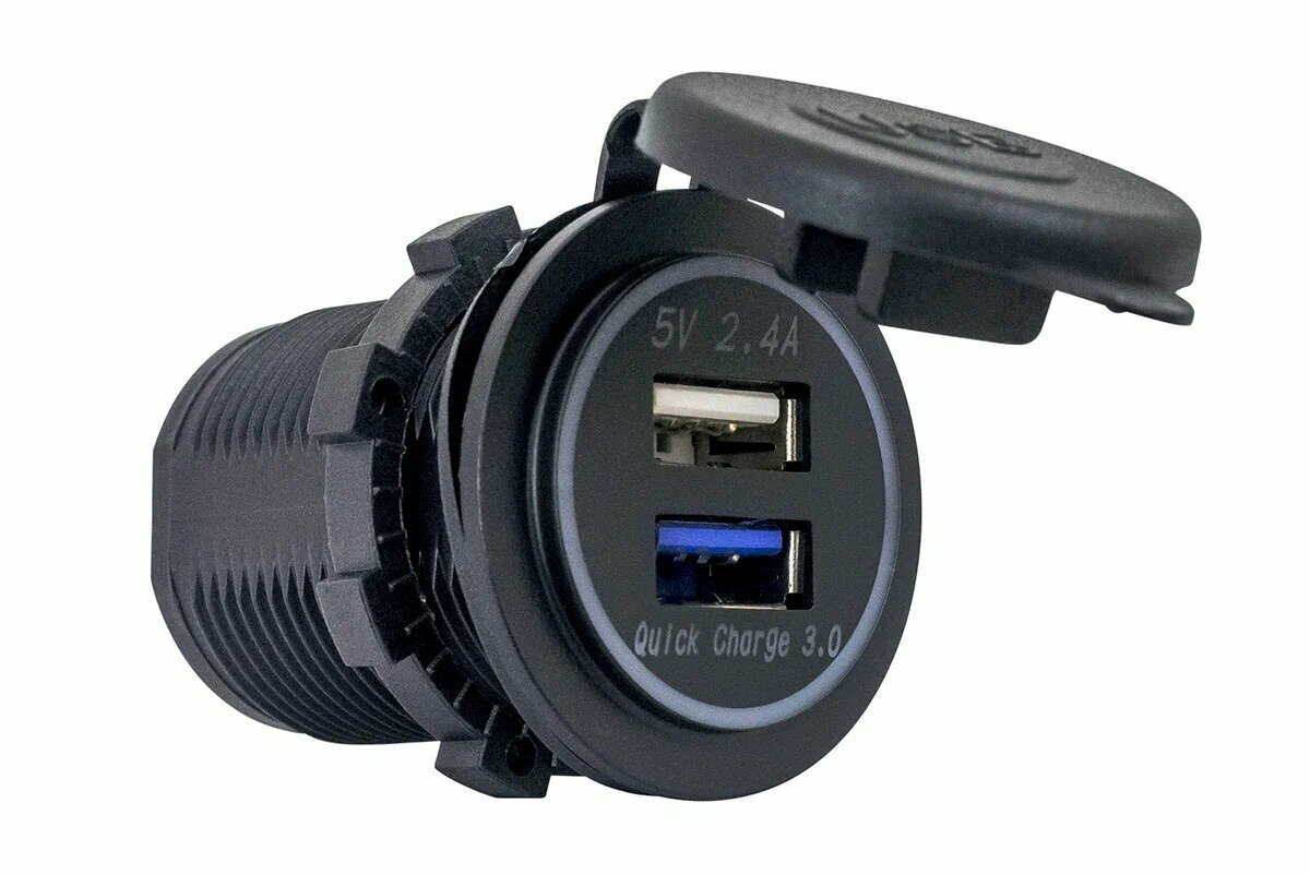 Розетка USB 2.4А, QC 3.0 34x37х54 - фотография № 1