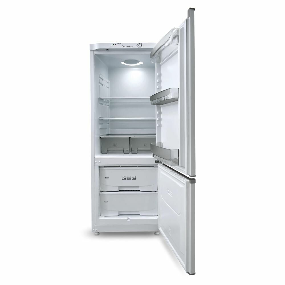 Холодильник Electrofrost 128 белый с серебристыми накладками - фотография № 6