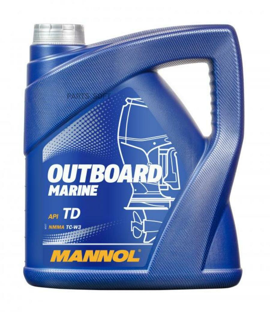 7207-4 mannol outboard marine полусинтетическое моторное масло 4л