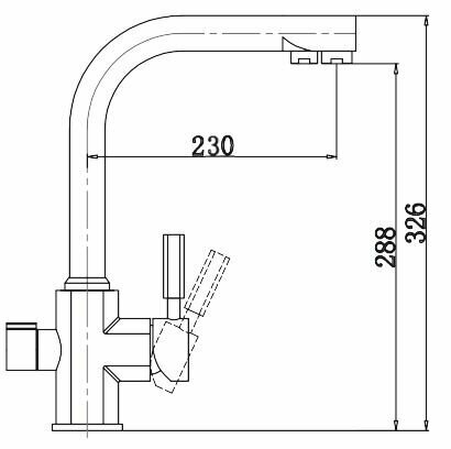 Смеситель для кухонной мойки KAISER Decor (40144-4) - фотография № 2