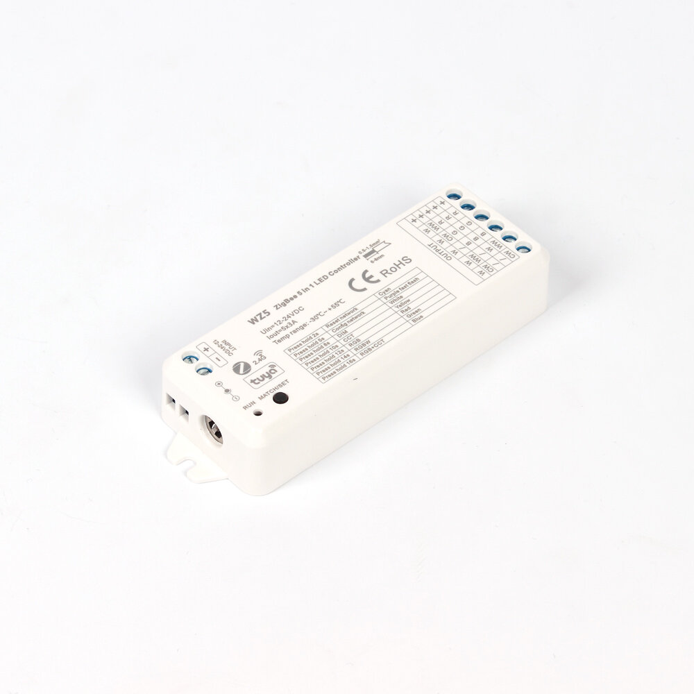 Контроллер WZ5 KZ8 (ZigBee 2.4G tuya 12-24V 5ch x 3A 180/360W)