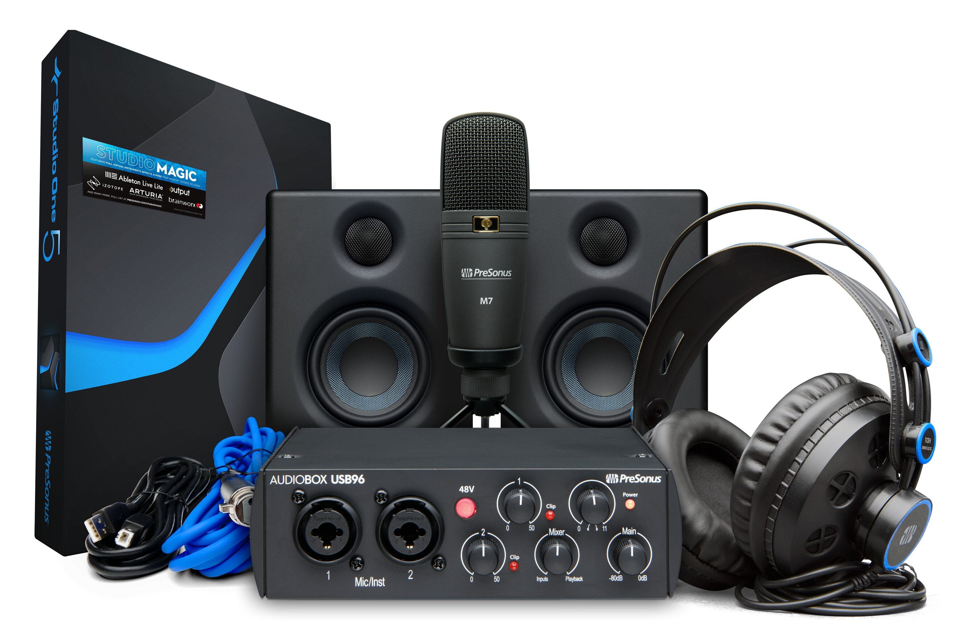 PreSonus AudioBox 96 25TH ULTIMATE комплект для звукозаписи (AudioBox USB 96, микрофон M7, наушники