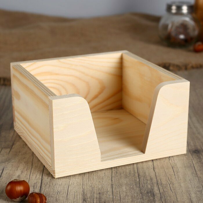 фото Подставка для салфеток из сосны, H= 8 см