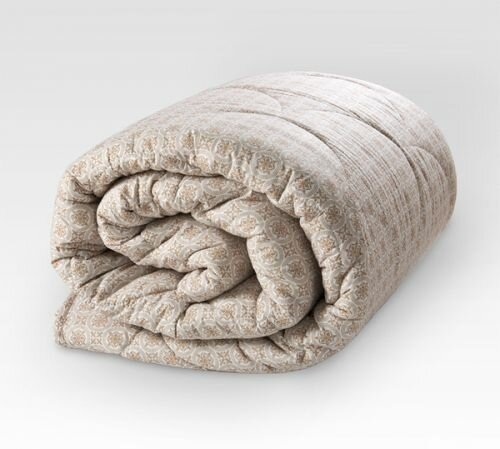 Одеяло 46 стеганое (лен, хлопок 300/перкаль) 1,5-спальное - фотография № 3