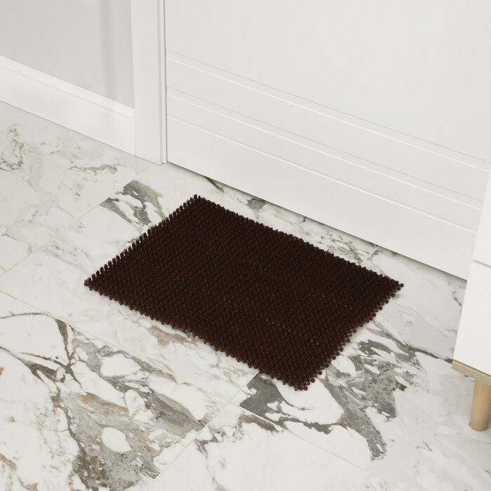 Покрытие ковровое щетинистое без основы «Травка», 40×53 см, цвет коричневый - фотография № 6