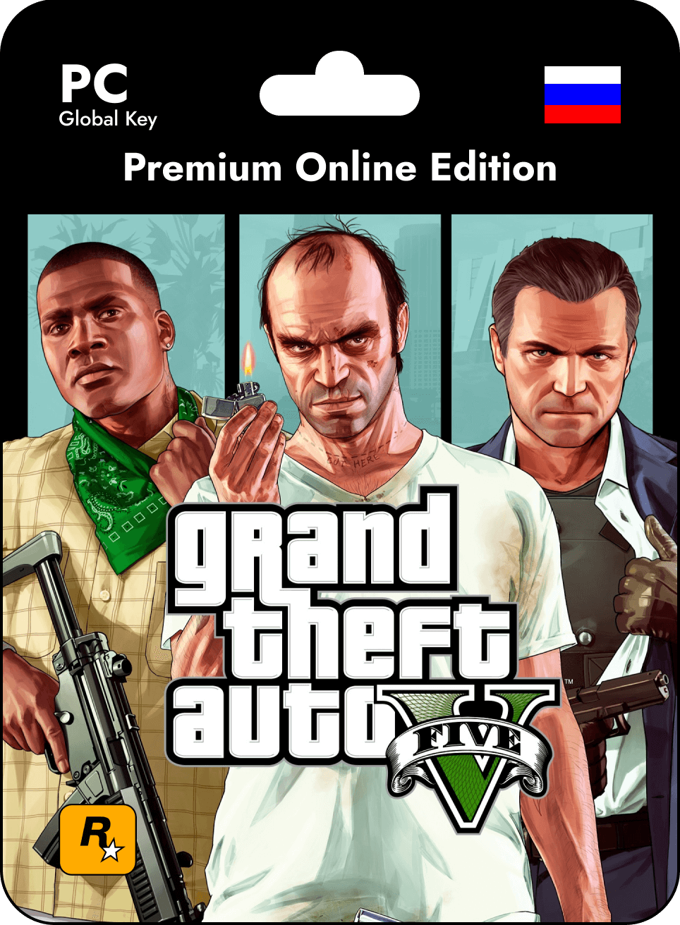 Игра PLAYSTATION Grand Theft Auto V. Premium Edition, RUS (субтитры) - фото №1