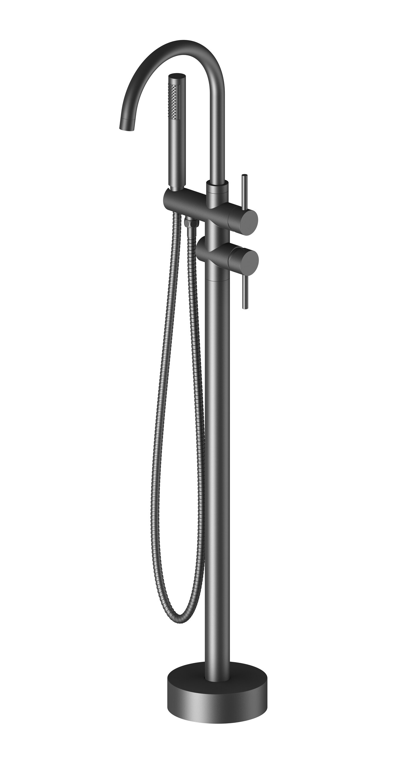 Смеситель На пол для ванны с душем Timo Saona 2300/03Y-CR черный