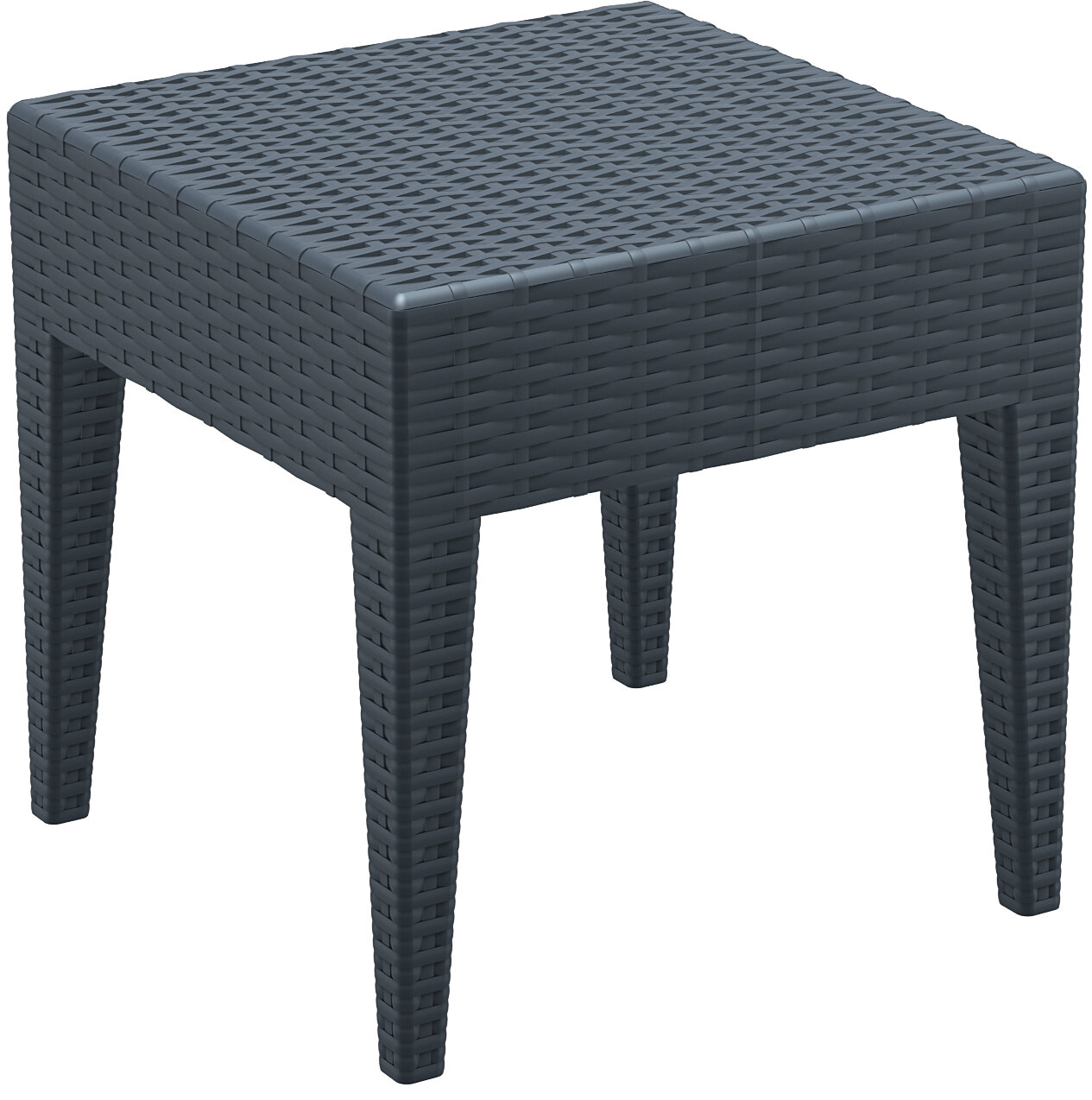 Столик для шезлонга "MIAMI LOUNGE SIDE TABLE", 45*45 см, антрацит, арт. 858 - фотография № 1