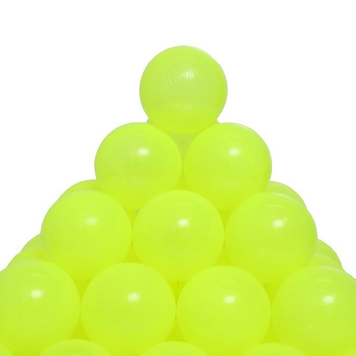 Набор шаров для бассейна 500 штук, цвет жёлтый, флуоресцентные - фотография № 1