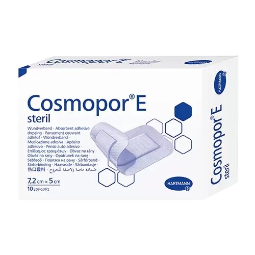 Повязка Cosmopor Е 5смX7,2см №10 п/операц самокл стер