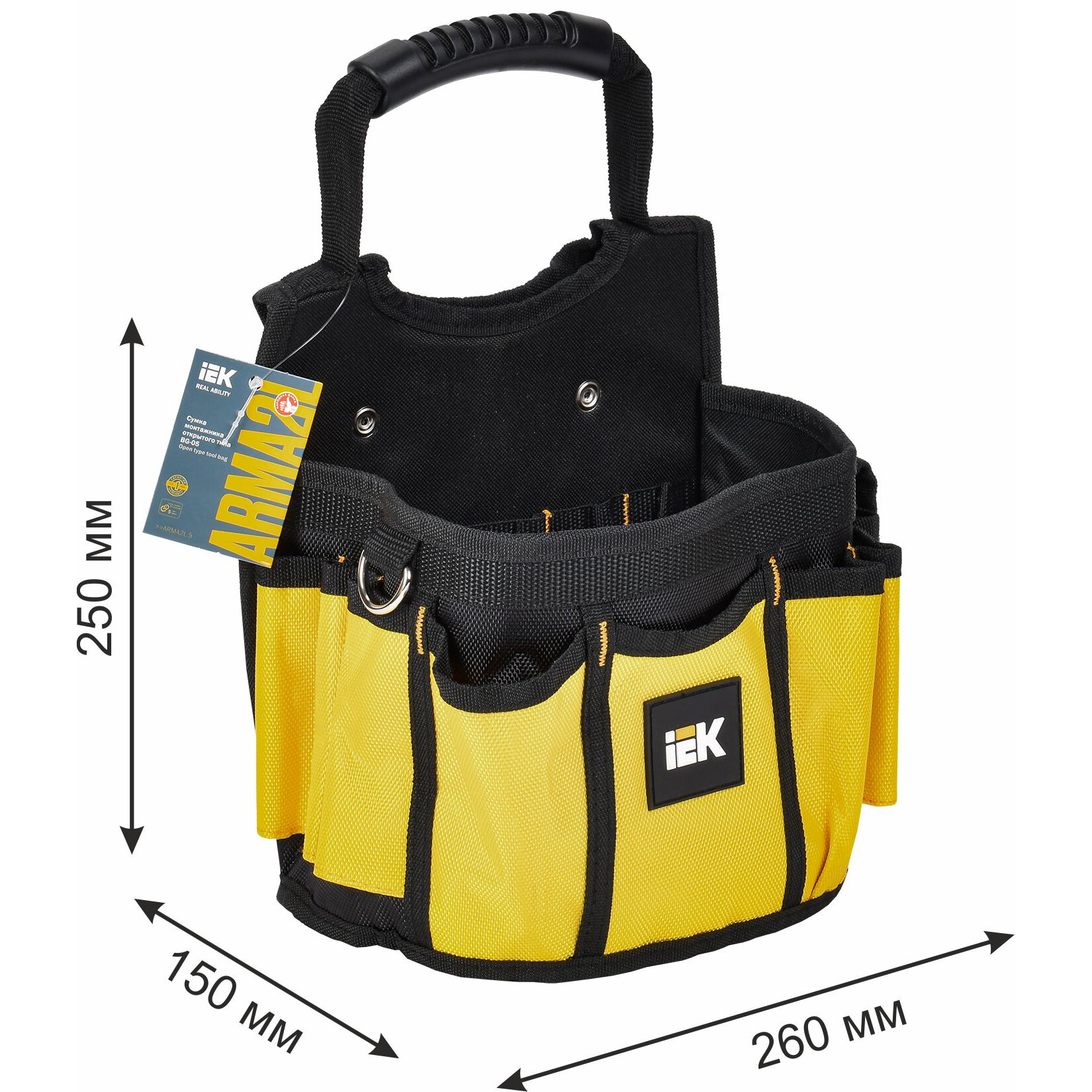 Сумка монтажника открытого типа BG-05 ARMA2L 5  IEK A2L5-BG30-05-K02 (1 шт.)