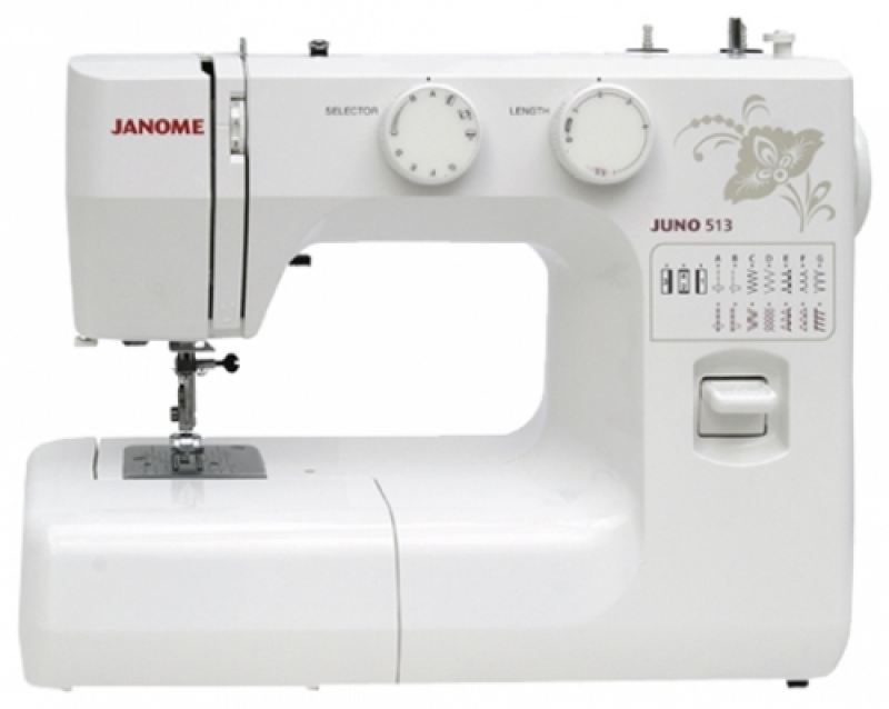 Швейная машина Janome Juno 513 белый/цветы