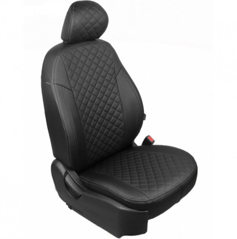 Комплект автомобильных чехлов SeinTex 88583 Mitsubishi Outlander III 2012-2019 Ромб черно-белый