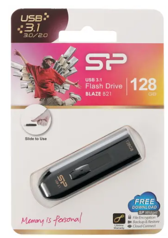 Память USB Flash 128 ГБ Silicon Power Blaze B21 [SP128GBUF3B21VSK]