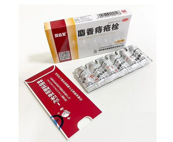 фото свечи от геморроя "Шэ Сян Чжи Чуан Шуан" 6 свеч